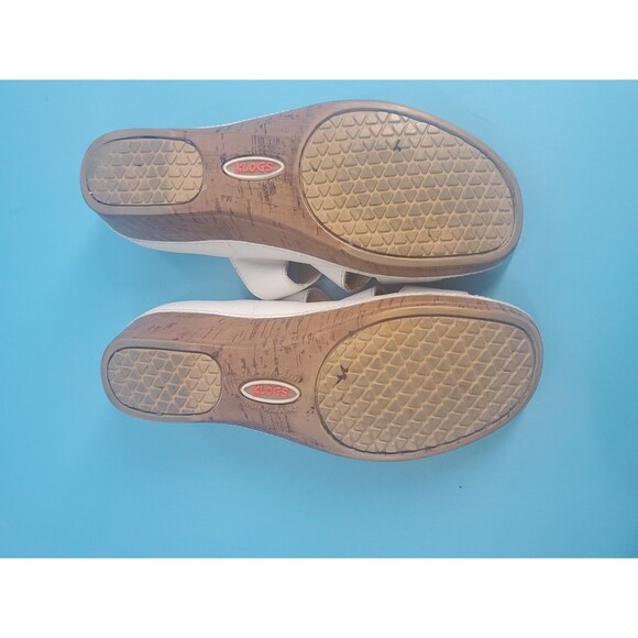 Kloggs Comfort Sandal Sz 8 Leather Back Slide Wedge Slip Resistant White - Picture 9 of 14